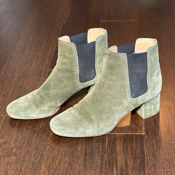 Madewell The Walker Chelsea Suede Size 10 Olive Army Green - Picture 2 of 8